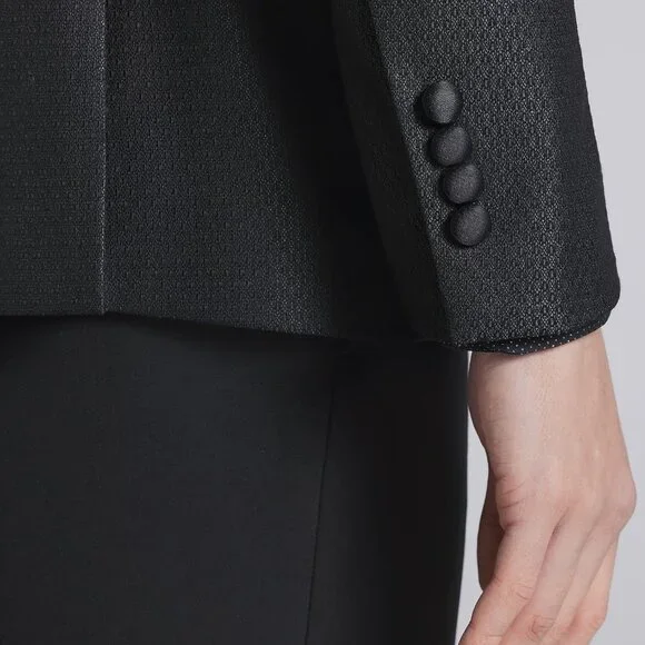 NEW Egara Slim Fit Black Tic Dinner Tuxedo Jacket 46R - Picture 5 of 5